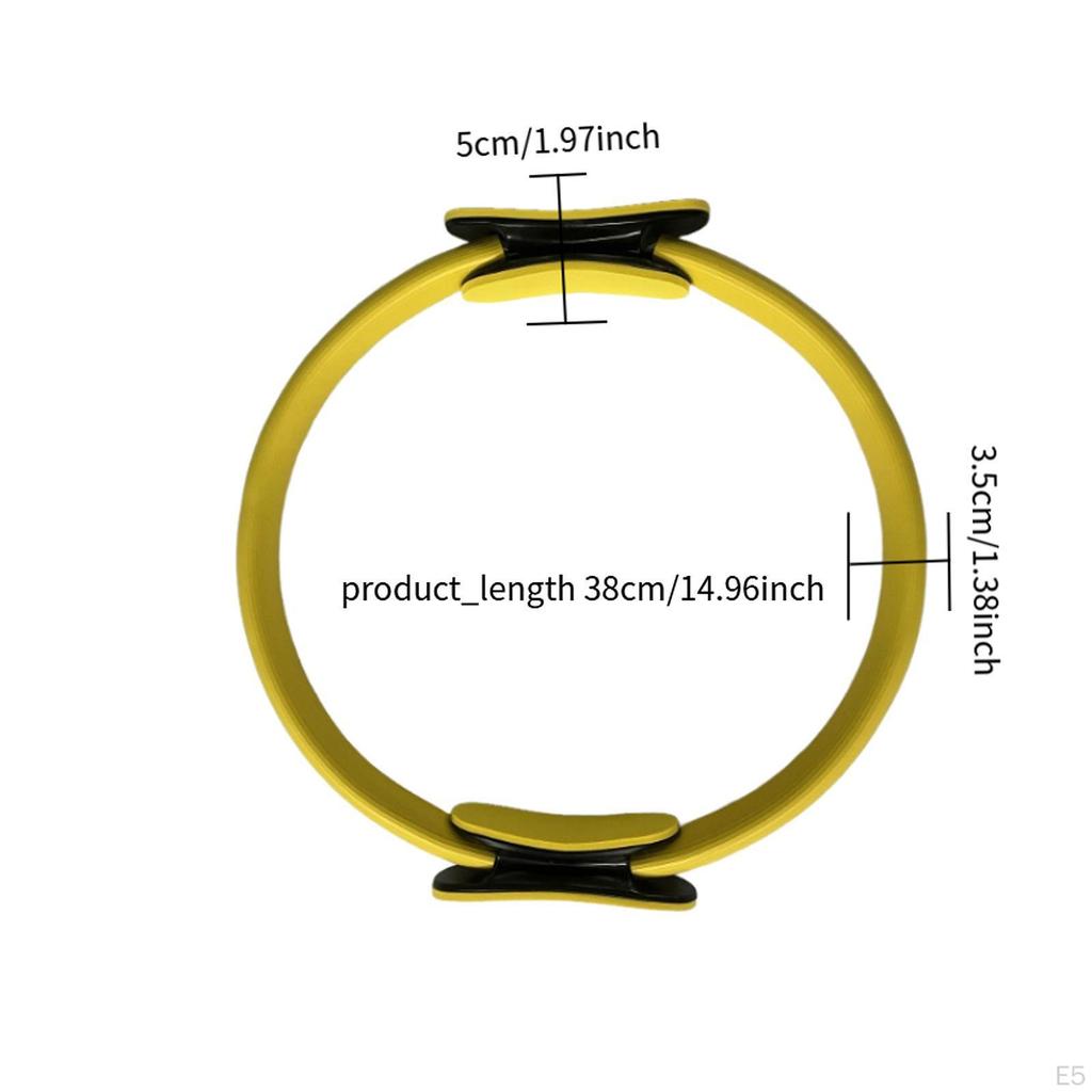 Pilates Fitness Circle for Women Men Elastic Yoga with Handles Exercise Equipment Studio Core