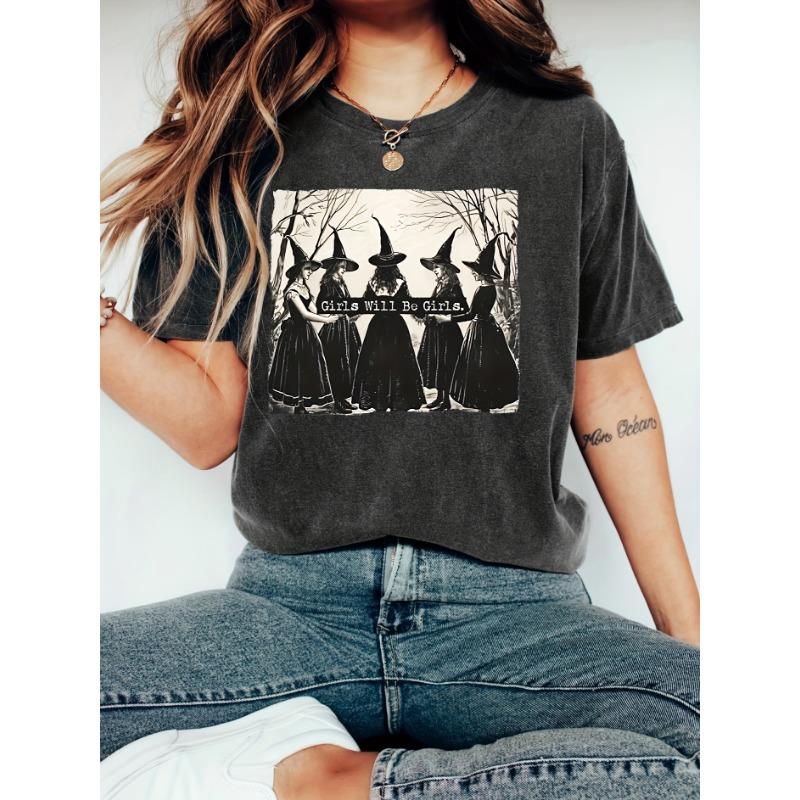 Pattern theme printed combination round neck fashionable women s short sleeved shirt S