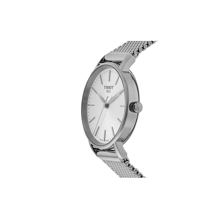 Tissot Quartz Movement 50 Meter Water Resistance Women's Watch 34mm Silver Dial Stainless Steel Case T143.210.11.011.00
