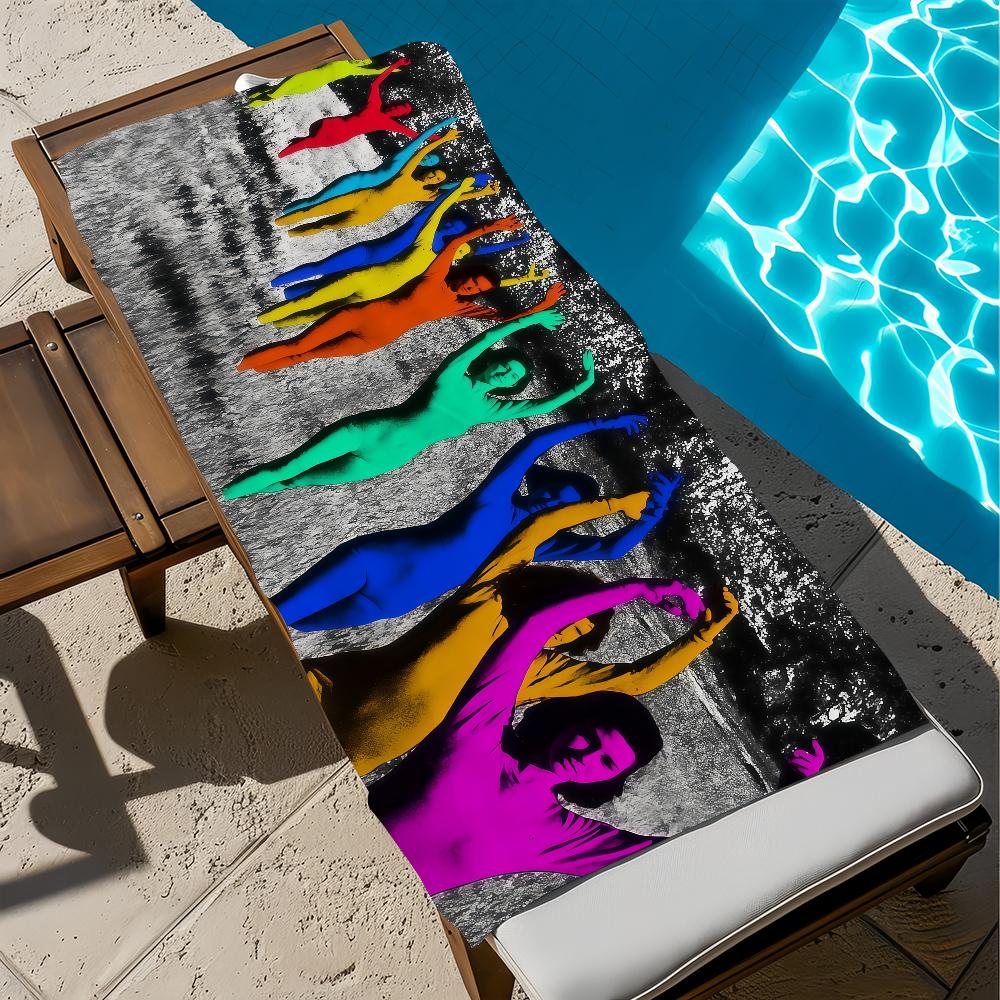 band cool art t-tv girl color Towel soft Beach Towels Trip swim Pool bathing Towel Gym Spa home Decor Gift Holiday