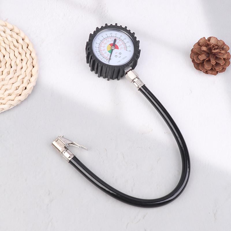 Multi-Function Tire Pressure Monitor Tester Car Motorcycle Tire Pressure Gauge Air Compressor Dial Gauge Inflator Pump Tool