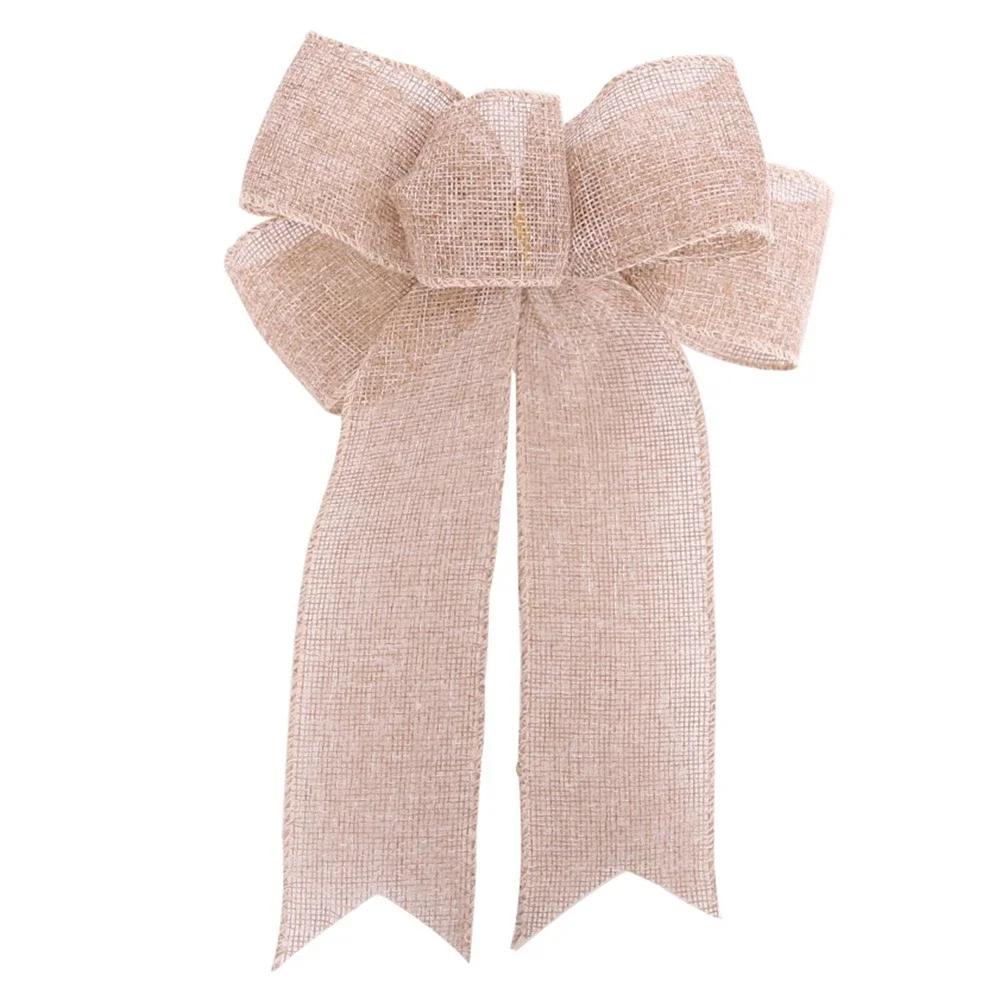 1/6pcs Large Christmas Bow Decorative Christmas Wreaths Ribbon Bows Xmas Tree Decoration Home Party Decor DIY Gift Wrapping