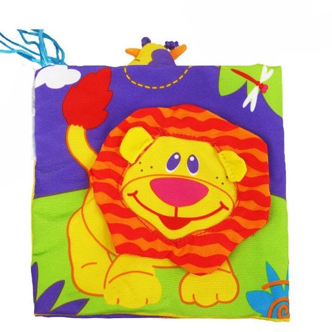 Learn Picture Animal Book Gallery Hračka Soft Zoo Postýlka Baby Cloth Book Intelligence 1 ks