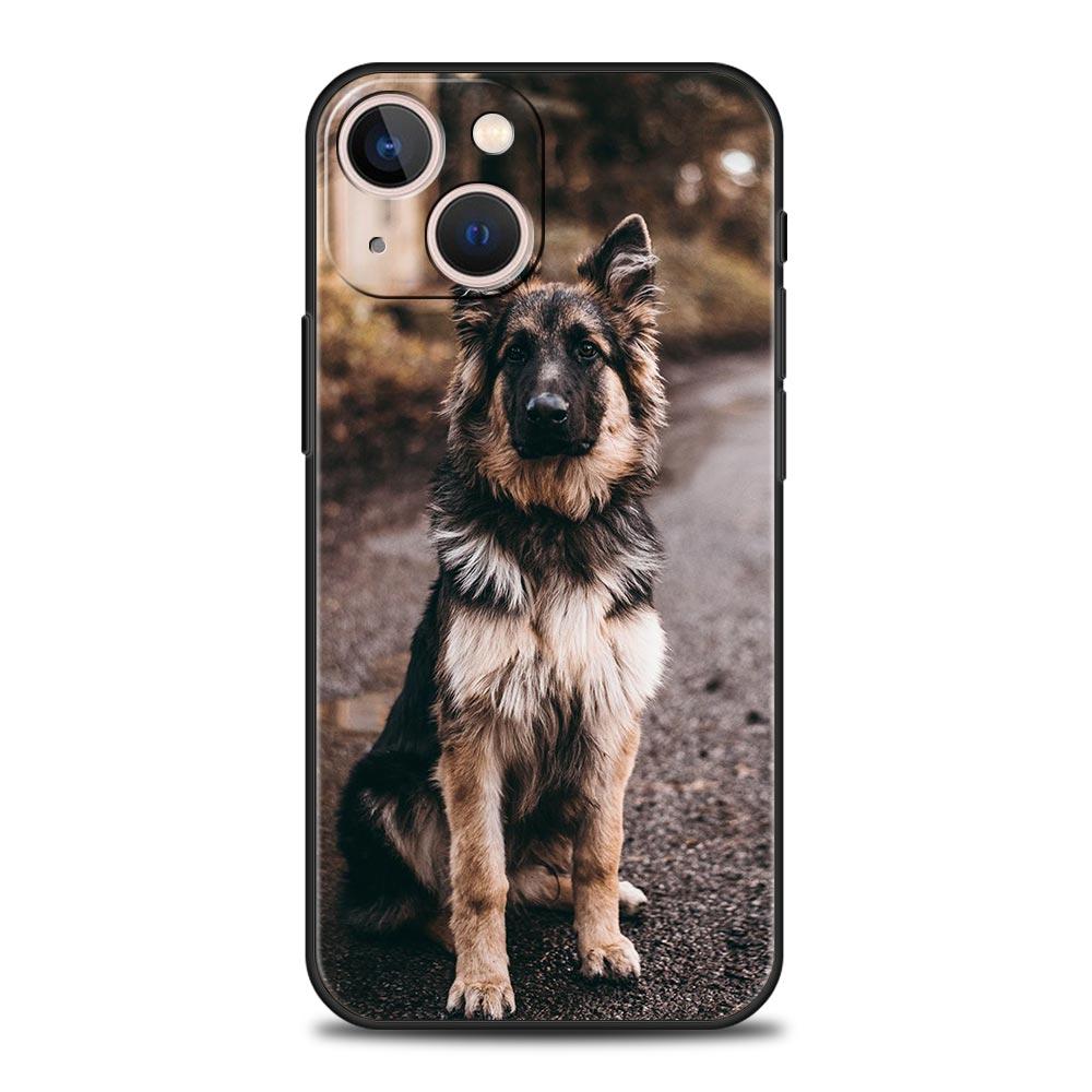 Phone Case For iPhone 17 16e 15 14 13 12 11 Pro Max SE 7 8 Plus Shell iPhone 16 Soft TPU Cover Beauty German Shepherd Dog