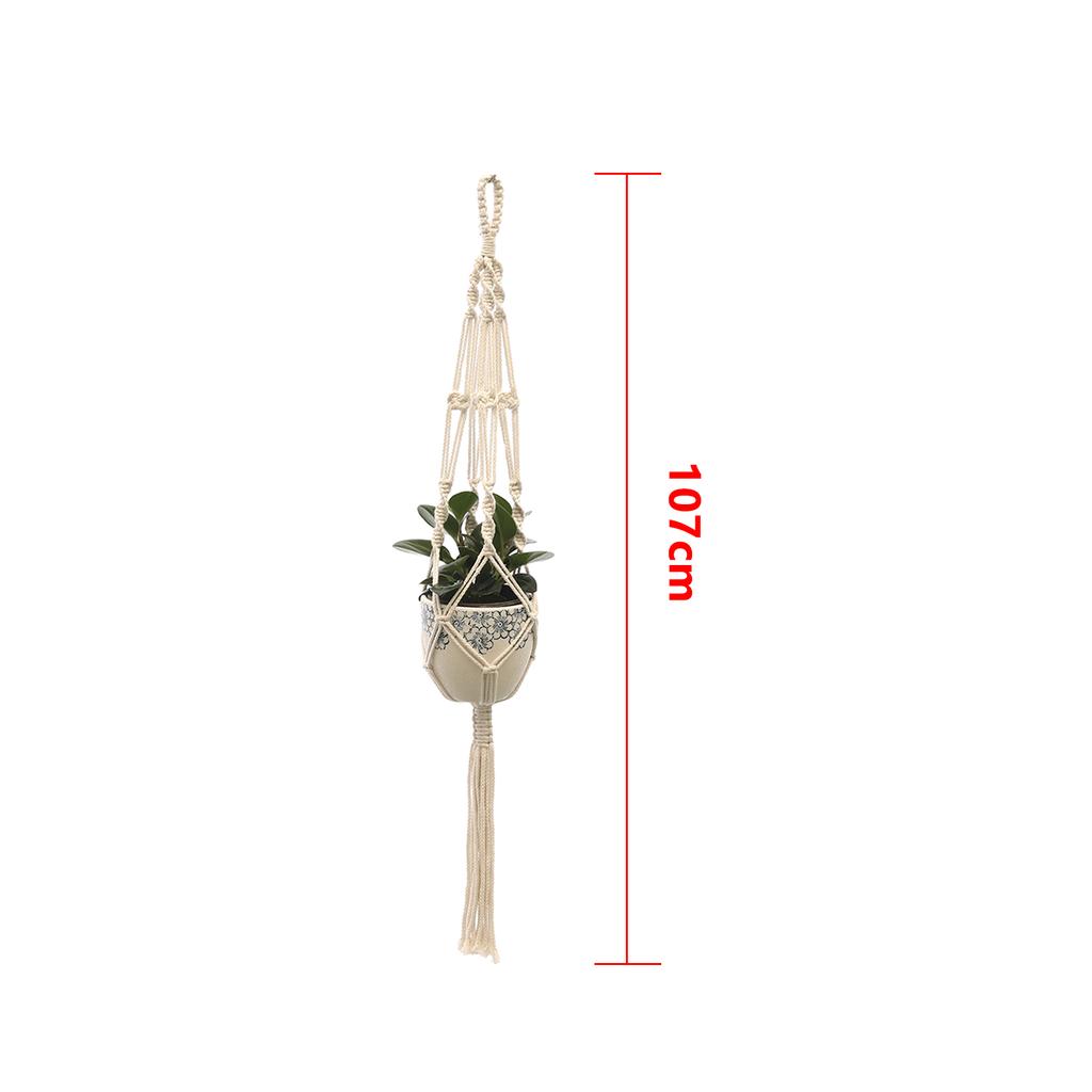 Hanging Plant Handmade Macrame Plant Hanger Flower Pot Planter Hanger Wall Decor Courtyard Garden Hanging Planter Hanging Basket