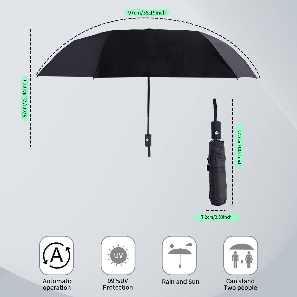 

Полностью автоматический зонт двойного размера, Защита от ультрафиолета, Суперпрочный ветрозащитный зонт, Уличный зонт, Улучшенный восьмиспицевый Iron&8K зелёный