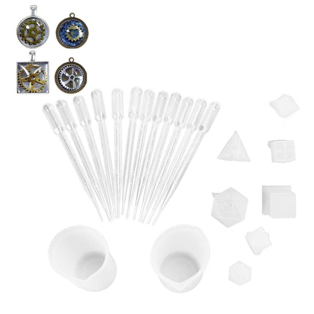 Silicone DIY Epoxy Mold Fillet Shape Numbers Game Dice Mold Mirror Craft Making Molds