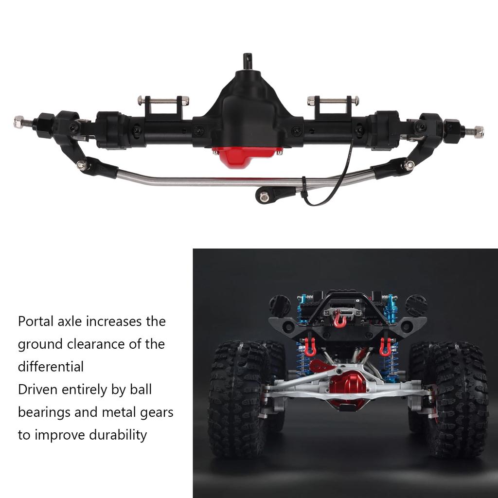 CNC Metal RC Car Front   Axle Set for   SCX10 1Celsius10 RC Crawler Car Accessory