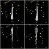 Transparent Christmas Hanging Pendants Water droplet Ice Bar Christmas Decorations Hanging Acrylic Xmas Tree Embellishment