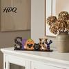 Creative Photography Props Halloween Wooden Table Sign Spooky Wicked Tiered Tray Decor Pumpkin Black Office Desk Festive Ornaments Cat Ghost Design,