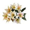10 Heads Artificial Fake Silk Lilies Flower Bridal Bouquet Wedding Party Decor