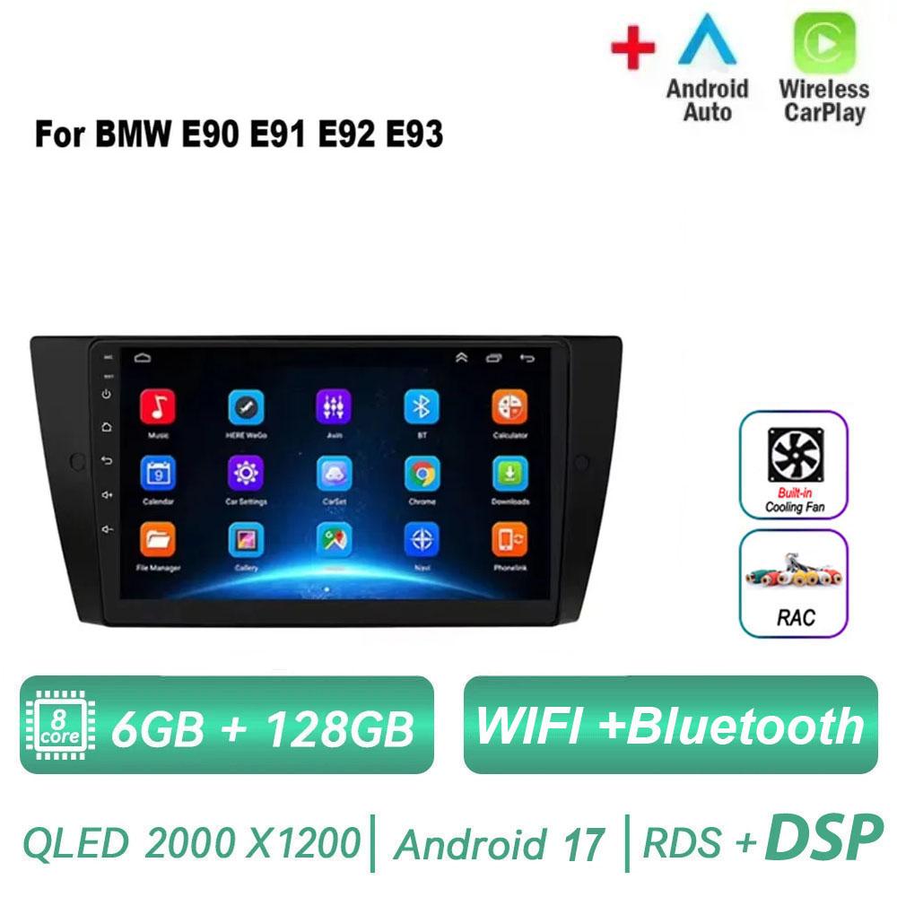 Autoradio multimédia Android 17 pour BMW E90 E91 E92 E93 Série 3, Navigation GPS, Stéréo Audio, Unité centrale 1 Din 2DIN sans lecteur DVD