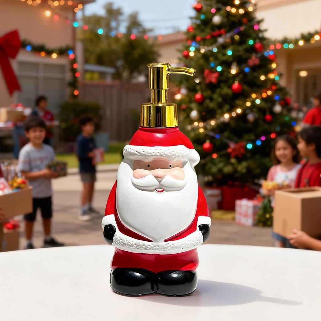 Christmas Bathroom Soap Dispensers Santa Claus Christmas Decor Bathroom Decor Hand Soap Dispenser for Restroom Powder Room