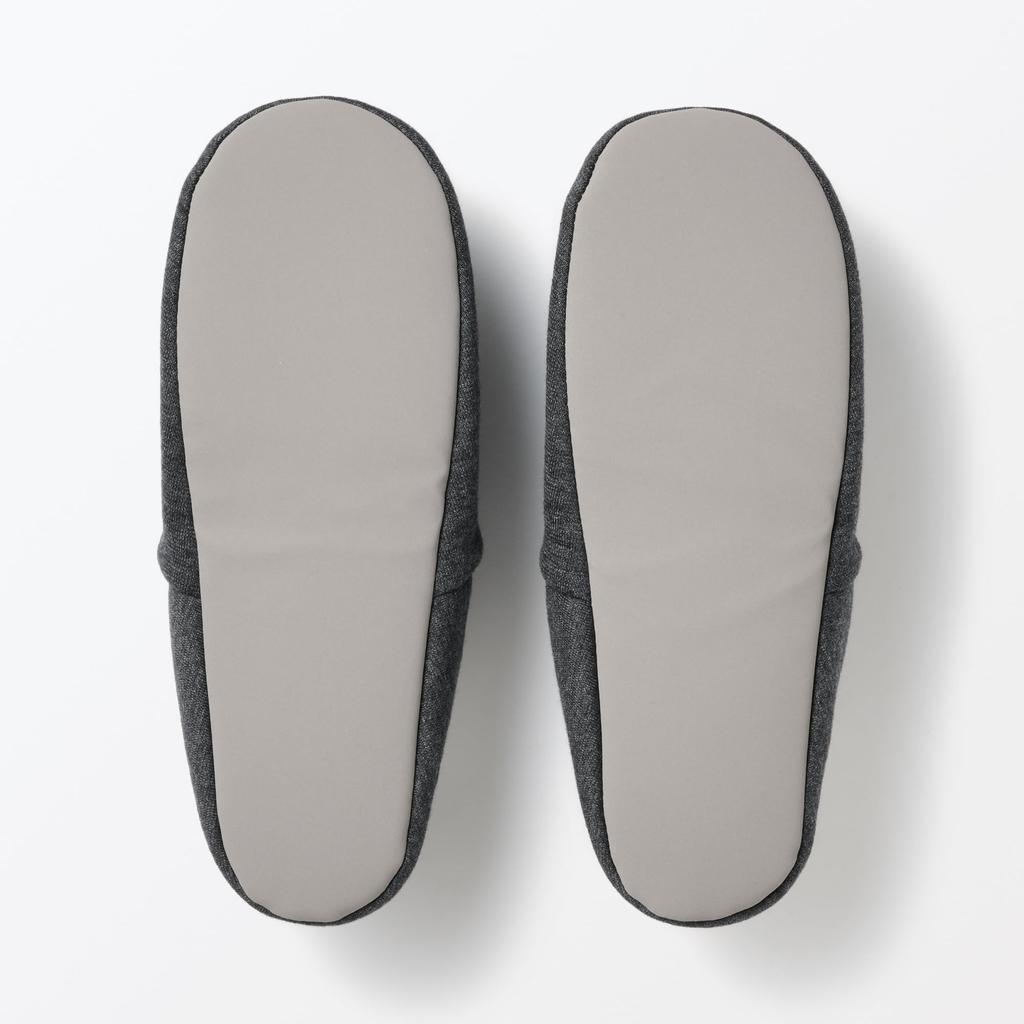 MUJI Bavlněná směs Džersej Přenosný Do pokoje Tmavá Velikost M 84731709 Boty, Šedá, (Velikosti 22-24,5 cm),