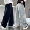 Boys' Wide-Leg Sports Sweatpants - Stylish Spring & Autumn Casual Pants for Kids