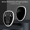 For Chevrolet Key Fob Cover, Soft TPU Protection Car Key Case Compatible with Chevy Suburban Tahoe Traverse Buick Enclave Cadillac Escalade GMC
