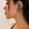 Butterfly Charm Drop Earrings Alloy and Resin Earwear Earbone Clip Decoration Perfect for Modern Women's Daily Party Use