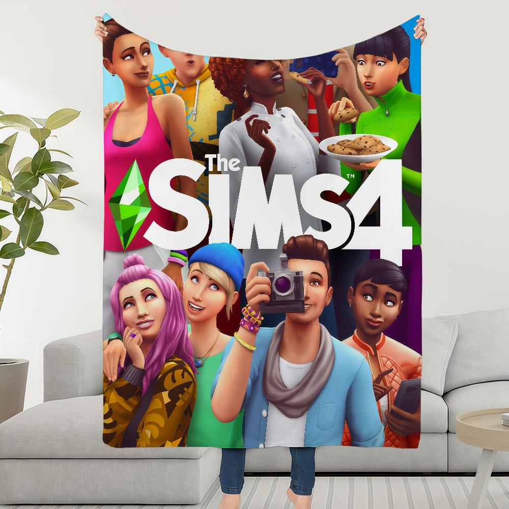 S-Sims Blanket Throw 4 Super Cosy Plush Living Room Sofa Game The Couch Childish Birthday Gifts