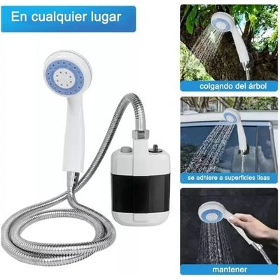 Portable Outdoor Shower Head Battery Powered Camping Shower 2200mAh with 59.1 Inch Hoses Camping Shower for Beach Hiking Tool