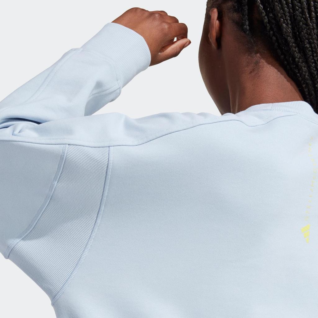adidas Women's "Dyed With Nature" Printed Crewneck Sweatshirt Light Blue IA7716