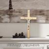 Wall Crucifix Cross Gift Wood Cross Wall Decor for Entrance Christmas Easter Jesus Sculpture Figurine Christian Collection