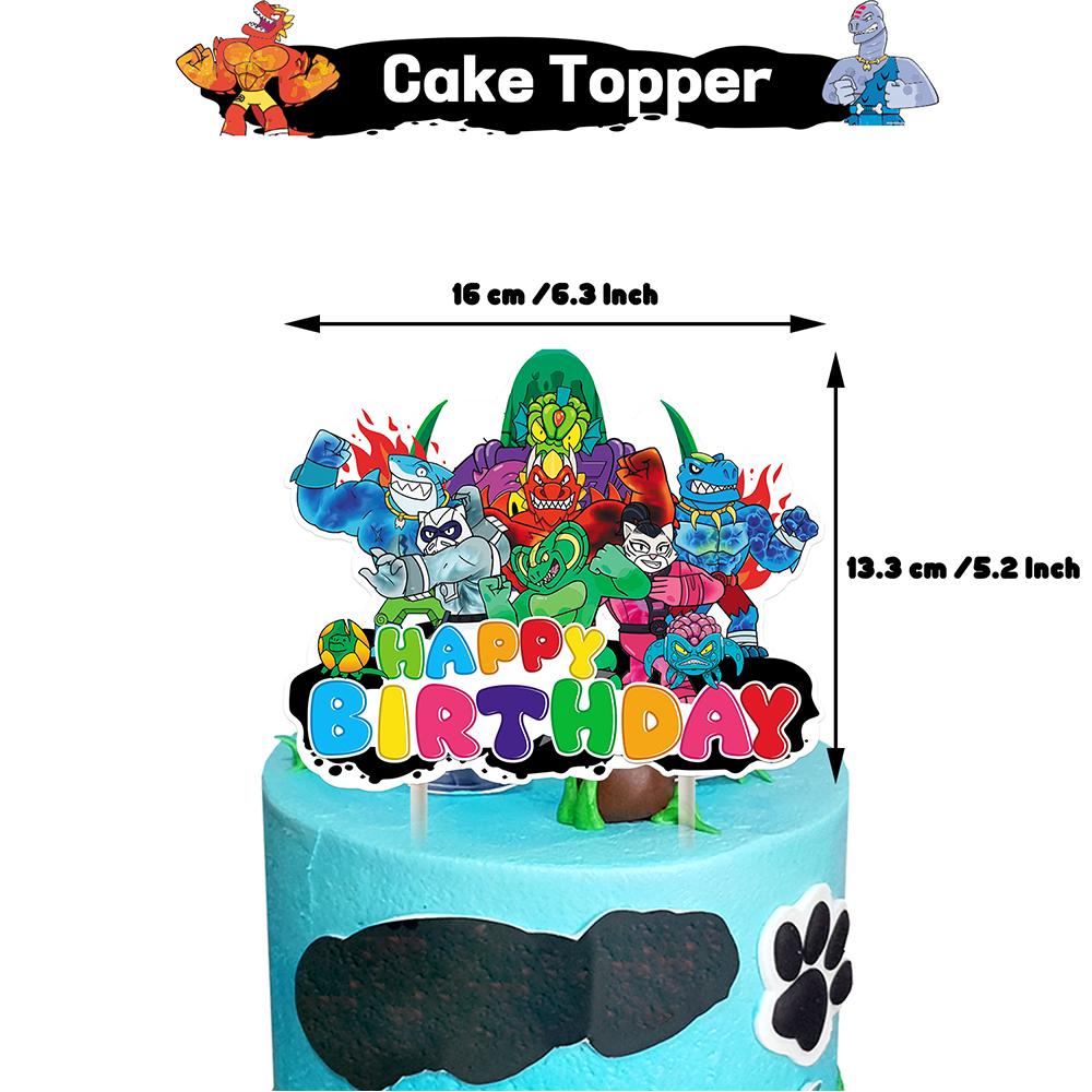 30pcs Goo Jit Zu Party Decorations Include a Banner, Cake Toppers, Balloons