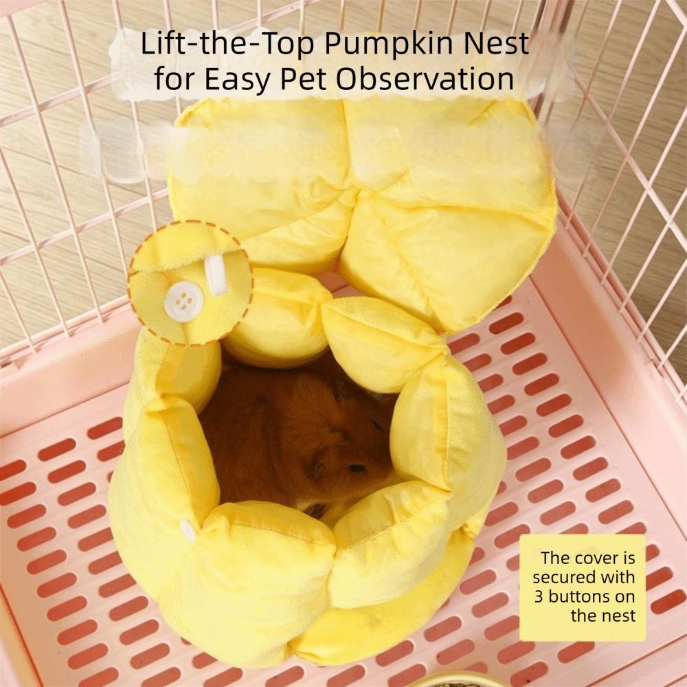 Semi-Enclosed Hamster Sleeping Cave Windproof Guinea Pig Hideout Bed  Cage Accessories