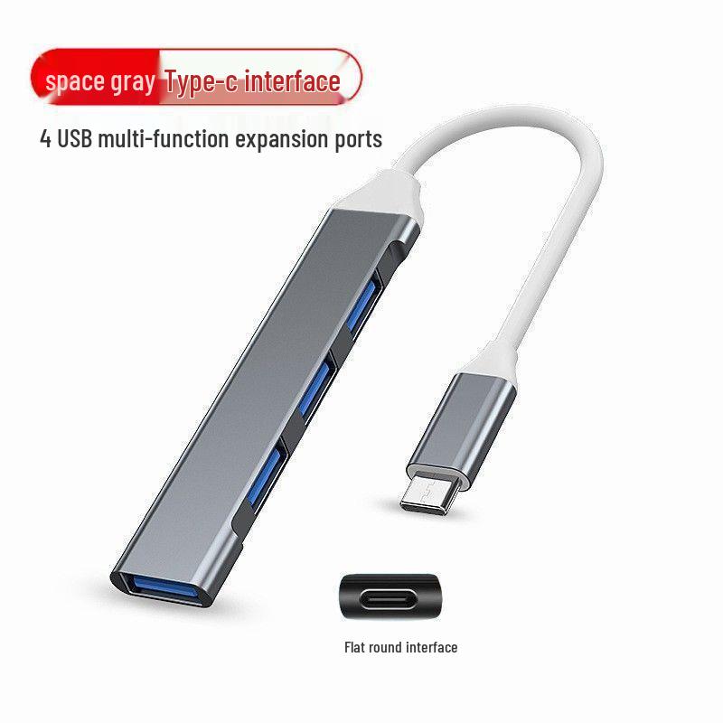 USB 3.0 Multi-Port Hub Splitter with Type-C for Laptops, Tablets, and Desktops