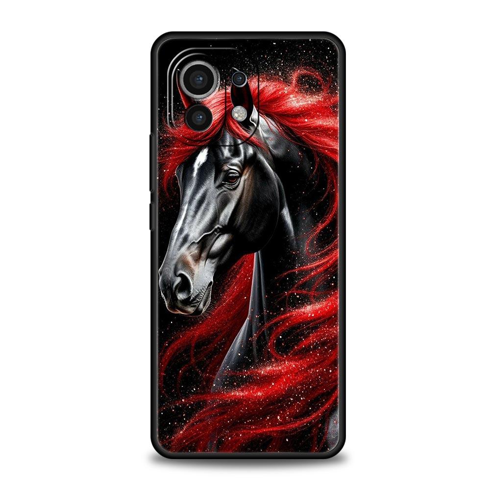 Coque de téléphone pour Xiaomi Mi 17 15 14 13 12 11 Ultra 15T 14T 13T 12T 11T Pro Lite 5G TPU Souple Capas Cheval Animal Fundas Capas