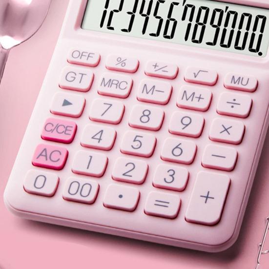 Desktop Calculator with Big Buttons Large Display Screen Dual Power Source Battery Powered Portable Calculator