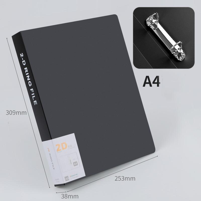 2-ring File Binder File Folder A4 Binder Folder Cover Office Document Organizer Can Hold 200 Sheets Test Paper Desk Organizer