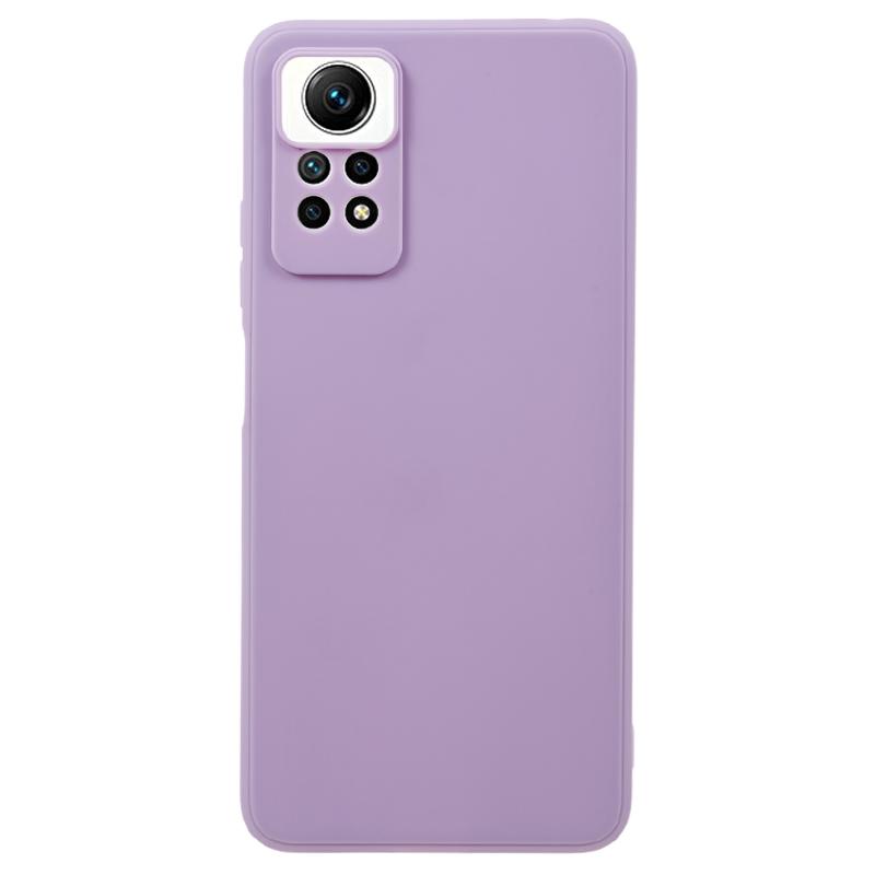 

For Xiaomi Redmi Note 12 Pro 4G Straight Edge TPU Phone Case Precise Cutout Anti-drop Cover Purple