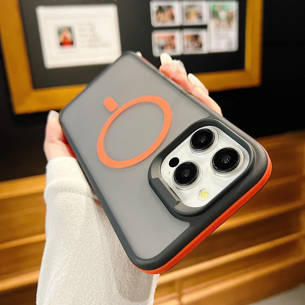 Applicable To Apple 16 ProMax Skin-sensitive Magnetic Suction Phone Case Iphone15 Shield Armor Matte 14 Anti Fall 13 Protective Cover