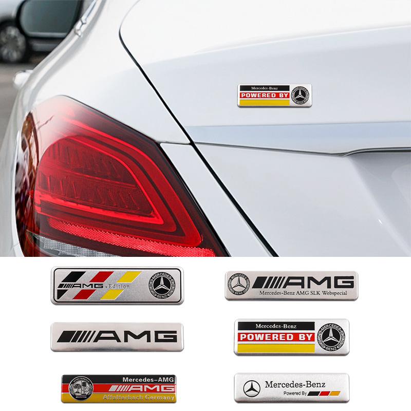 GLC GLB 1Pcs Car Styling Aluminum Alloy Badge Sticker For Mercedes Benz AMG W206 W204 W205 W212 W213 W221 W222 W223 W251 W464 W