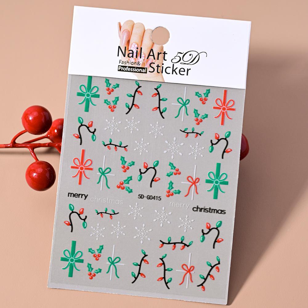 5D Embossed Sexy Red/Pink Lips Nail Stickers Self-Adhesive Blooming Red Lips Nail Decal Romantic Luxy Lady Lips Manicure Slider
