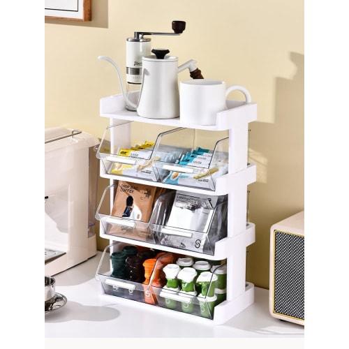 Coffee Storage Rack, Desktop Storage Rack, 2/3/4 Tiers, Transparent Display Rack, Tea Table Storage Rack, Coffee Storage Rack, Coffee Cup Storage Shel