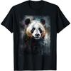 Colorful Beautiful Panda Watercolor Tees Panda Lovers Oil Painting Boys Kids Funny T-Shirt