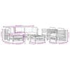 7 Piece Garden Lounge Set with Cushions Grey Solid Wood