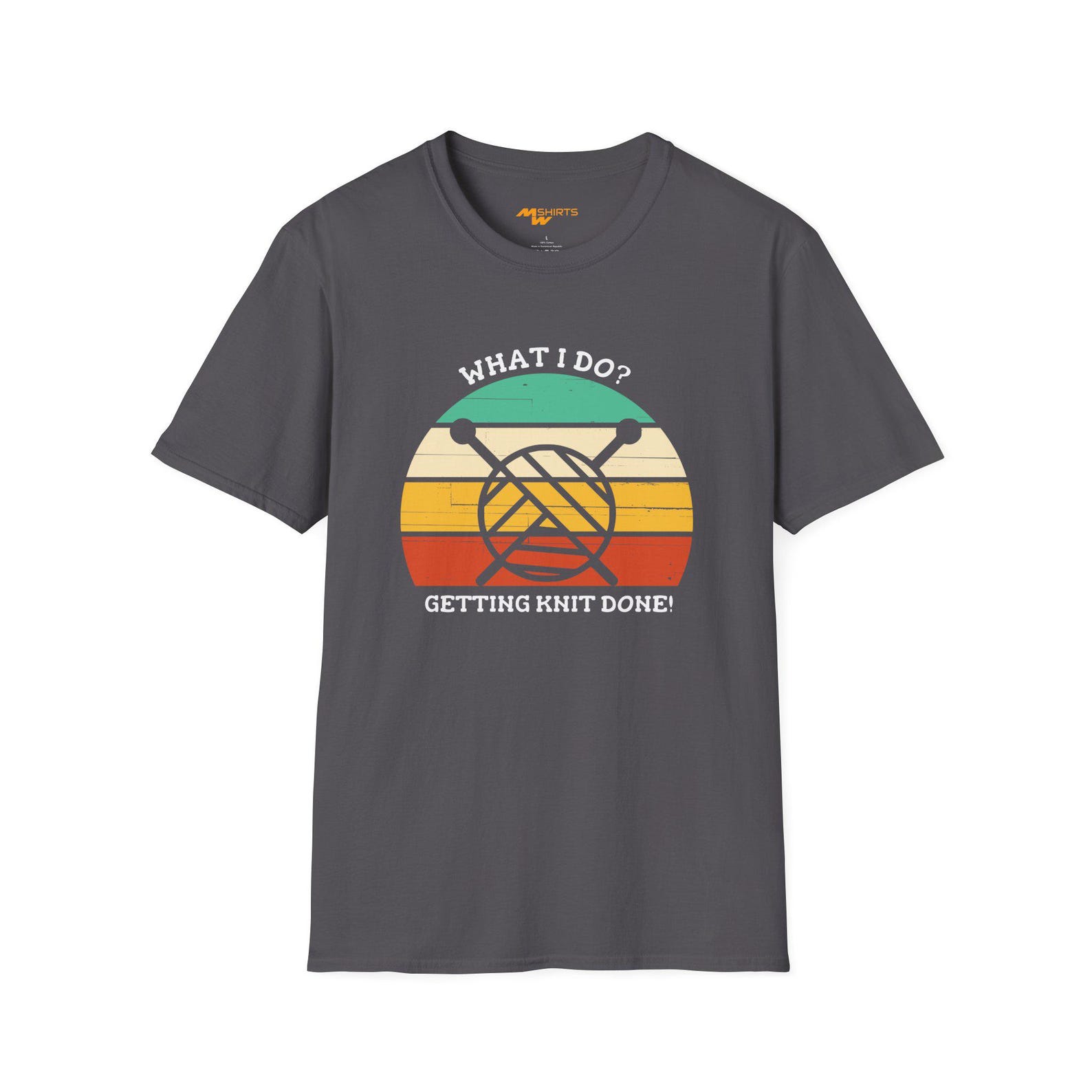 Straight forward Getting Knit Done Motivational Tee/ Unisex Softstyle T-Shirt 3XL