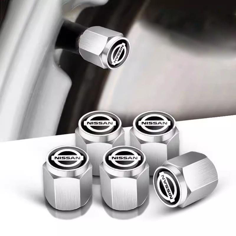 

5pcs Aluminum Alloy Car Wheel Tire Valve Cap Air Tyre Stem Cover for Nissan X-trail Qashqai Juke Note Sentra Patrol Navara Micra