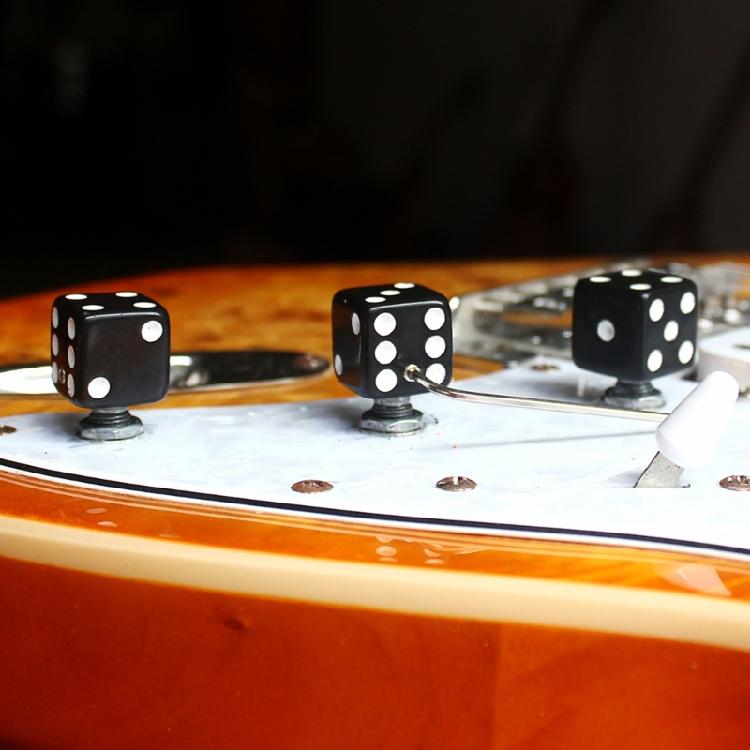 3 Color Fashion Dices Shaped Electric Guitar Volume Control Knobs Guitar Knobs