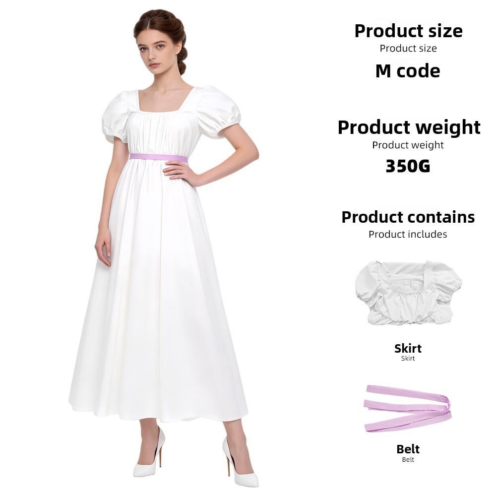 Bridgerton Costume Dress With High Waist Gothic Victorian For Halloween Cosplay Adults