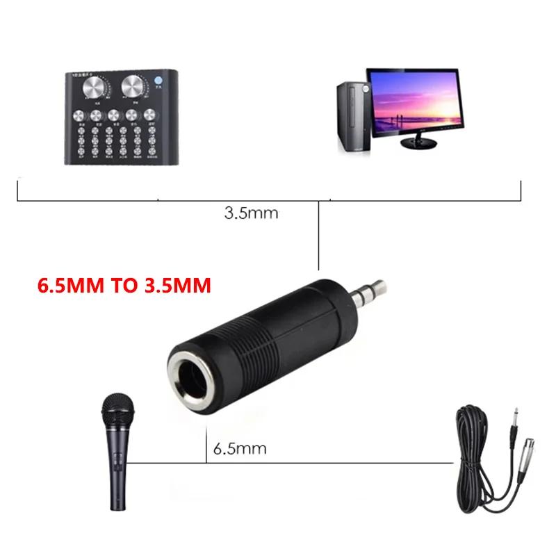 5Pcs 3.5mm 6.35mm Stereo Mono Plug To 3.5mm 6.5mm Audio Jack Connector Adapter Converter for Speaker