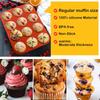 Round 12 Holes Cupcakes Mold Silicone DIY Baking Mold Non Stick Soap Chocolate Muffin Baking Pan Kitchen Tools