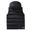 Winter hooded vest men's fattened vest down cotton piled thickened warm new trendy vest