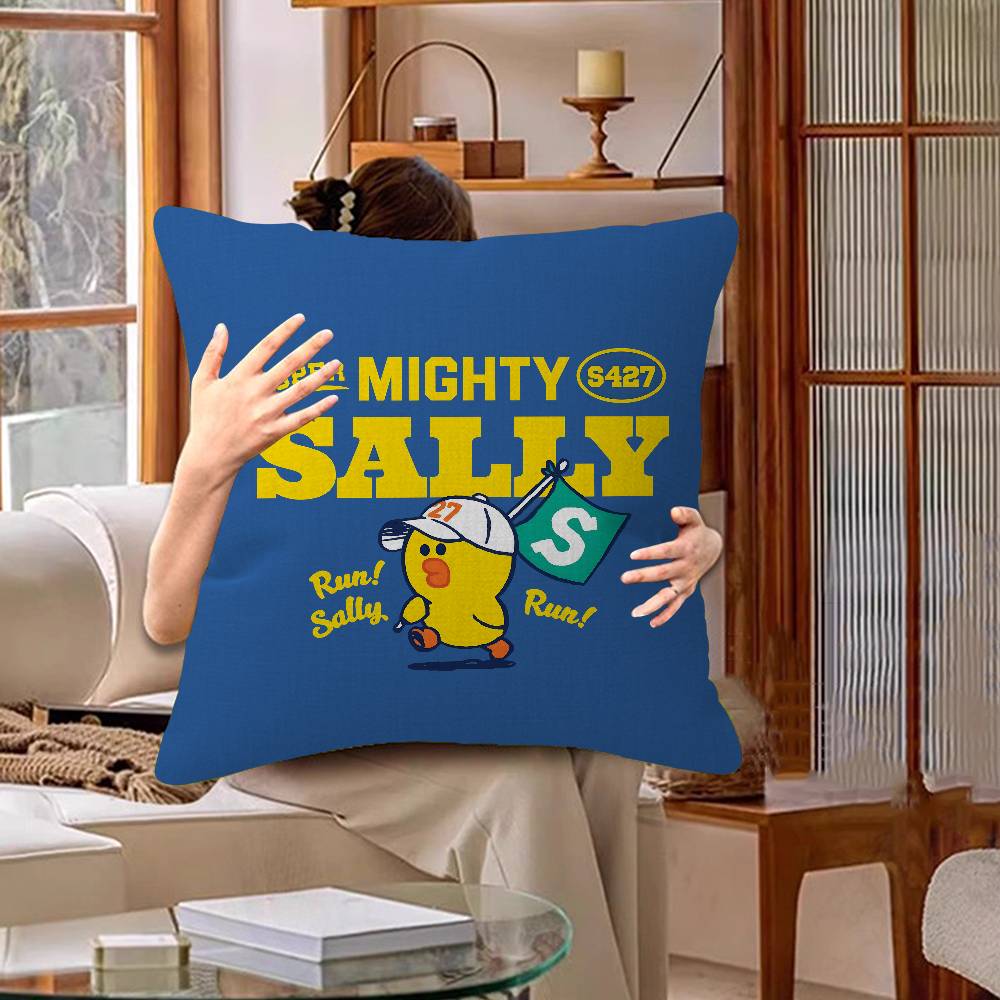 Cute Cartoon Art Duck Pillow Gift Home Office Decoration Bedroom Sofa Car Cushion Cover case 45x45