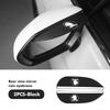 AAABQ1 For Skoda 2PCS Soft Rubber Rearview Mirror Rain Eyebrow Styling Accessories Fabia Kamiq Superb Scala Enyaq-iV MK3 VisionS Yeti