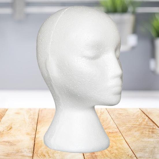 Mannequin Head Non-slip Abstract Foam Manikin Head Model Wig Hair Glasses Display Stand for Indoor