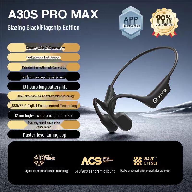

Sanag A30S Pro 32GB Bone Conduction Sports Bluetooth Headset