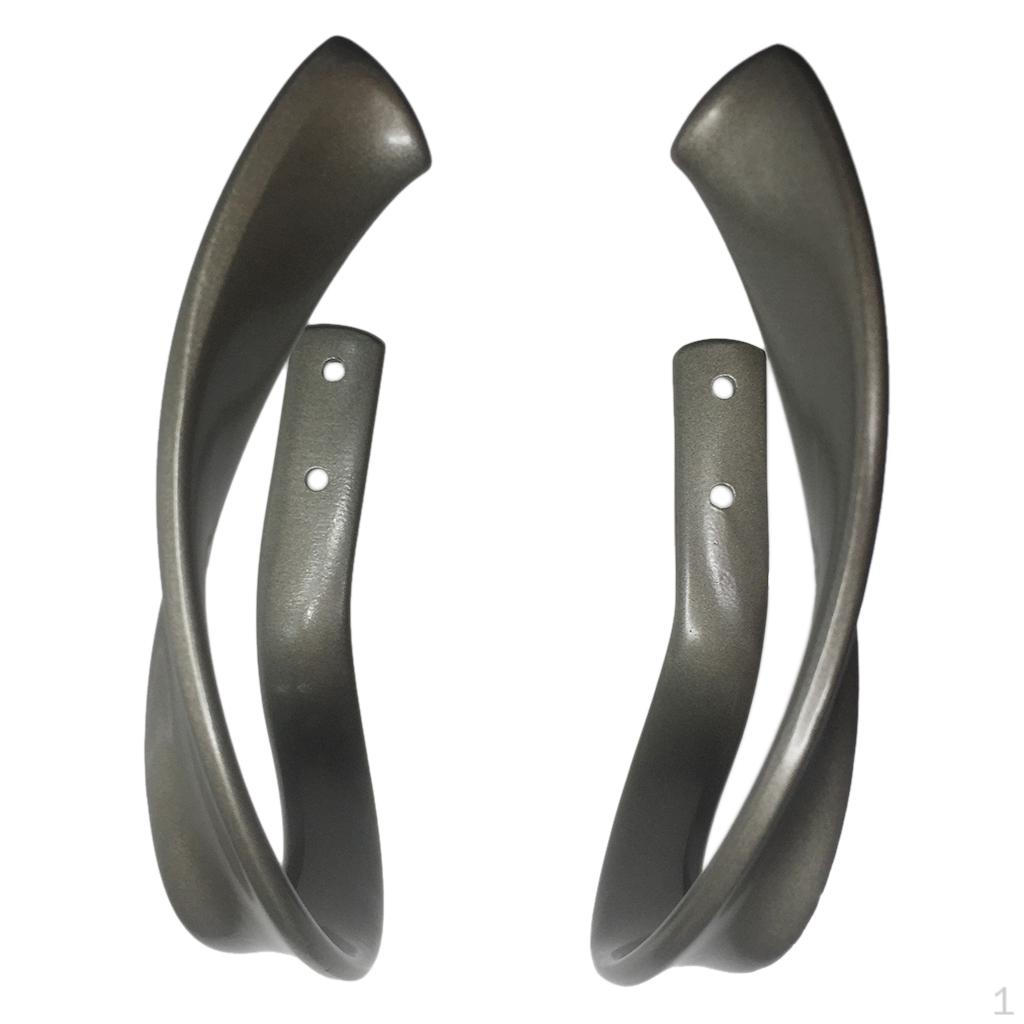 

1 Pair of Decorative Vintage Metal Curtain Holdbacks Hooks Drapery Tiebacks сірий колір